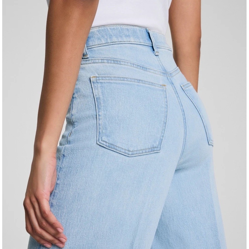SPANX SPANXshape Authentic 360 Wide Leg Jeans Size SMALL Vintage Coastline Blue - Picture 3 of 12
